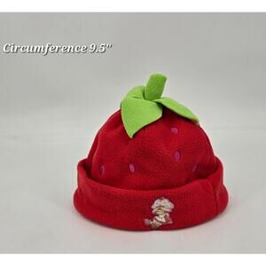 Vintage Y2K 2003 Strawberry Shortcake Fleece Strawberry Hat Junior Size S